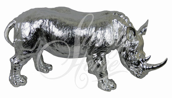 Silver Electroplated Rhinoceros Ornament - JG010