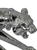 Large Silver Electroplated Leopard Ornament - JG023