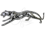 Large Silver Electroplated Leopard Ornament - JG023