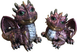 Lying Purple Baby Dragon Ornament - JG032
