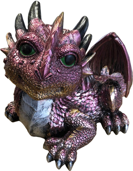 Lying Purple Baby Dragon Ornament - JG032