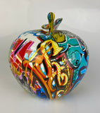 Multicolour Graffiti Apple Ornament - JG042