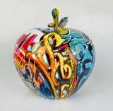 Multicolour Graffiti Apple Ornament - JG042