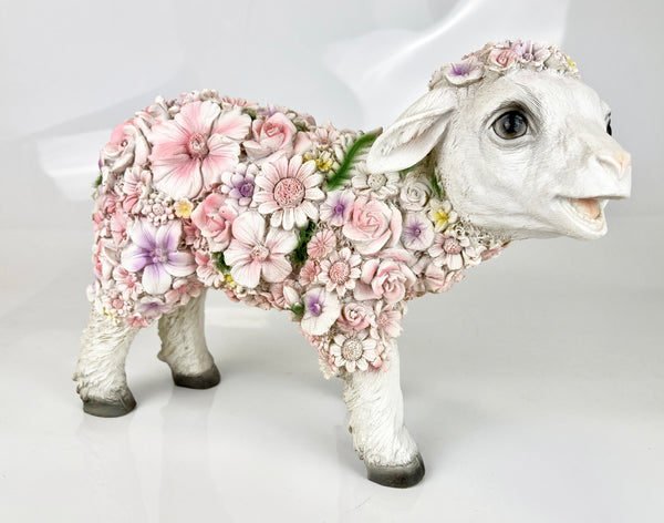 Standing Flower Lamb Ornament - JG050