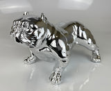 Small Electroplated Silver Posed Bulldog Ornament - JG057