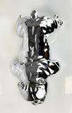 Small Electroplated Silver Posed Bulldog Ornament - JG057