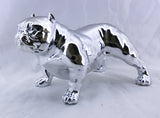 Small Electroplated Silver Posed Bulldog Ornament - JG057
