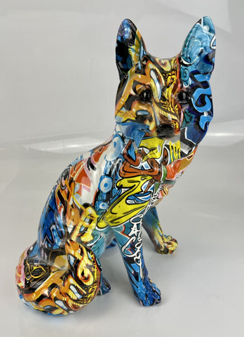 Multicolour Graffiti Fox Ornament - JG059