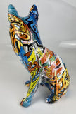 Multicolour Graffiti Fox Ornament - JG059