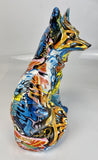 Multicolour Graffiti Fox Ornament - JG059