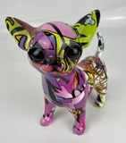 Green & Purple Graffiti Chihuahua Ornament - JG066