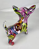 Green & Purple Graffiti Chihuahua Ornament - JG066