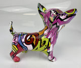 Green & Purple Graffiti Chihuahua Ornament - JG066