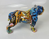 American Bulldog Multicolour Graffiti Ornament - JG067