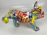 Peeing French Bulldog Multicolour Graffiti Ornament - JG068