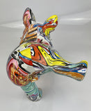 Peeing French Bulldog Multicolour Graffiti Ornament - JG068