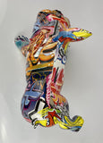 Peeing French Bulldog Multicolour Graffiti Ornament - JG068