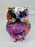 Owl Green Pink Purple Graffiti Ornament - JG069