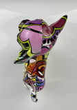 Green & Purple Graffiti Chihuahua Ornament - JG066