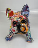 Peeing French Bulldog Multicolour Graffiti Ornament - JG068