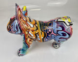 Peeing French Bulldog Multicolour Graffiti Ornament - JG068