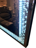 Mirrored Floating Crystal LED Frame Mirror - CD008 LED