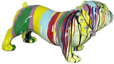 Paint Splash Standing Bulldog Ornament - NY006
