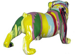 Paint Splash Standing Bulldog Ornament - NY006