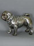 Silver Electroplated Standing Pug Ornament - NY029