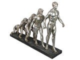 Silver Electroplated Evolution of Man Ornament - NY043