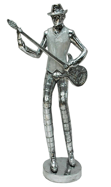 Silver Electroplated Guitar Musician Ornament - NY047