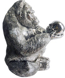 Silver Electroplated Gorilla with Skull Ornament - NY053