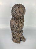 Carved Wood Effect Tawny Owl Garden Ornament - FC057