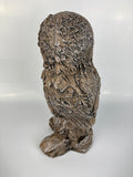 Carved Wood Effect Tawny Owl Garden Ornament - FC057