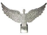 Silver Studded Mosaic Angel Bust Ornament - NY066