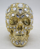 Crystal Jewel Encrusted Gold Skull Ornament - NY071