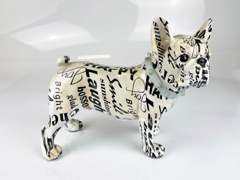 Newspaper Happy Headlines French Bulldog Ornament - NY076