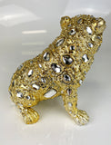Crystal Jewel Encrusted Gold Bulldog Ornament - NY077