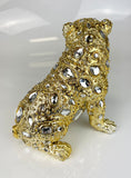 Crystal Jewel Encrusted Gold Bulldog Ornament - NY077