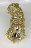 Crystal Jewel Encrusted Gold Bulldog Ornament - NY077