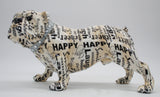 Newspaper Happy Headlines British Bulldog Ornament - NY079