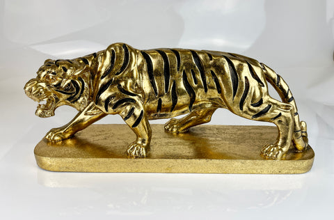 Gold Prowling Tiger Ornament - NY084