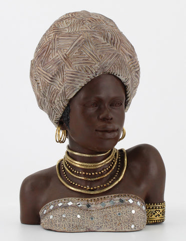 African Tribe Lady Looking Sideways Ornament - NY085