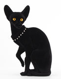 Black Flocked Sphynx Ornament - NY087