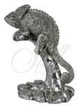Silver Chameleon on Branch Ornament - NY010