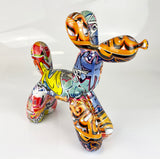 Multicolour Graffiti Balloon Party Dog Ornament - NY081