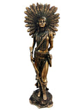 Copper Effect Female American Indian Ornament - QM044