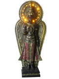 Red & Gold Light Up Buddha with Surround Ornament - QS021