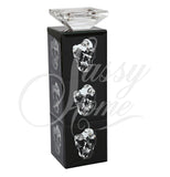 Black Large Skull Candle Stick Holder - TH002