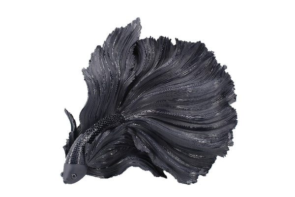 Black Siamese Fighter Fish Ornament - TM017